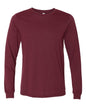 BELLA + CANVAS 3501CVC - Heather CVC Long Sleeve Tee - Heather Cardinal