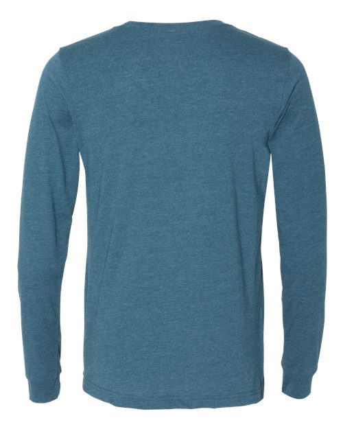 BELLA + CANVAS 3501CVC - Heather CVC Long Sleeve Tee - Heather Deep Teal