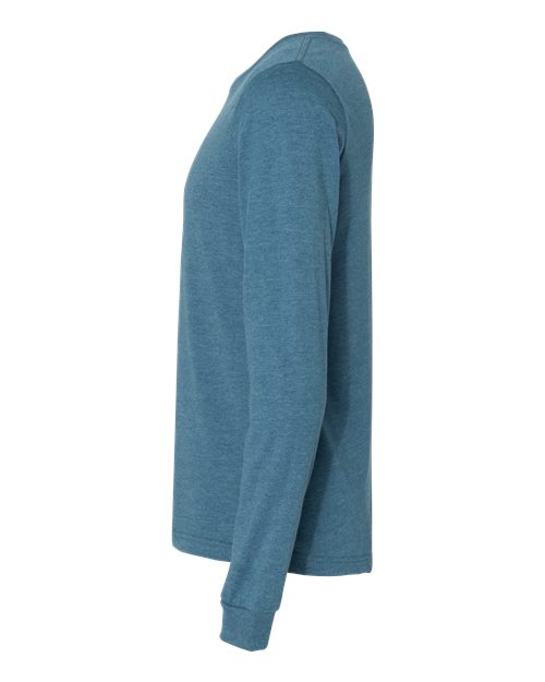 BELLA + CANVAS 3501CVC - Heather CVC Long Sleeve Tee - Heather Deep Teal