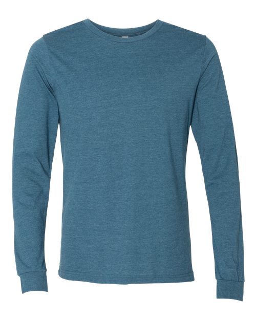 BELLA + CANVAS 3501CVC - Heather CVC Long Sleeve Tee - Heather Deep Teal