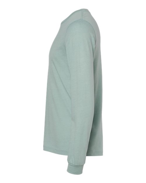 BELLA + CANVAS 3501CVC - Heather CVC Long Sleeve Tee - Heather Dusty Blue