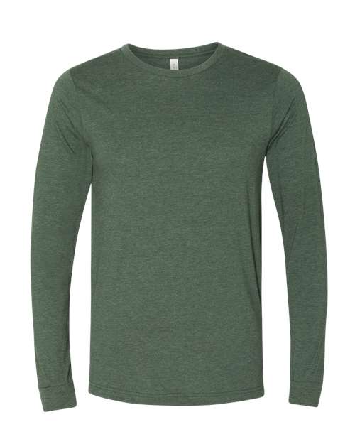 BELLA + CANVAS 3501CVC - Heather CVC Long Sleeve Tee - Heather Forest