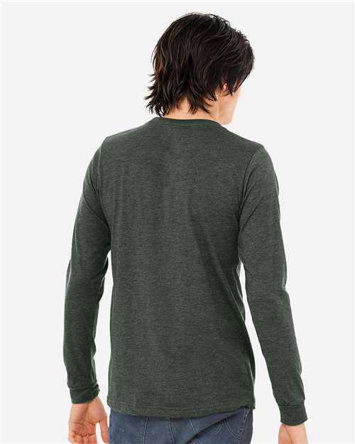 BELLA + CANVAS 3501CVC - Heather CVC Long Sleeve Tee - Heather Forest