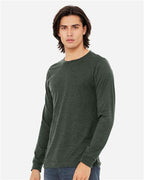 BELLA + CANVAS 3501CVC - Heather CVC Long Sleeve Tee - Heather Forest