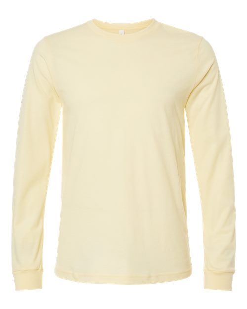 BELLA + CANVAS 3501CVC - Heather CVC Long Sleeve Tee - Heather French Vanilla
