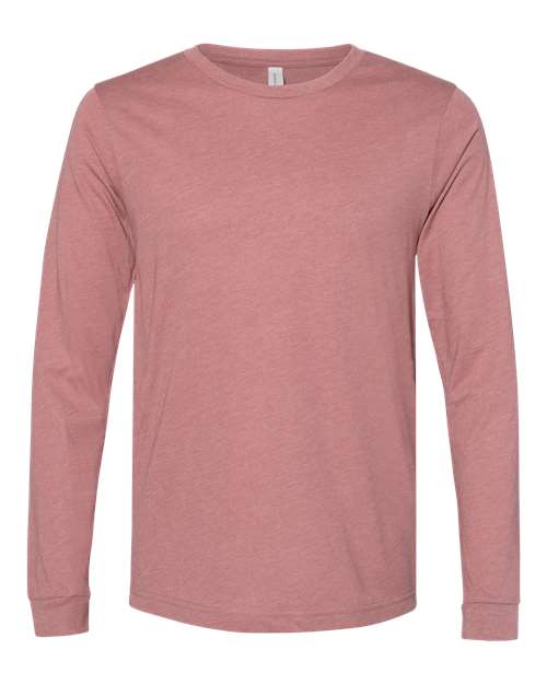 BELLA + CANVAS 3501CVC - Heather CVC Long Sleeve Tee - Heather Mauve