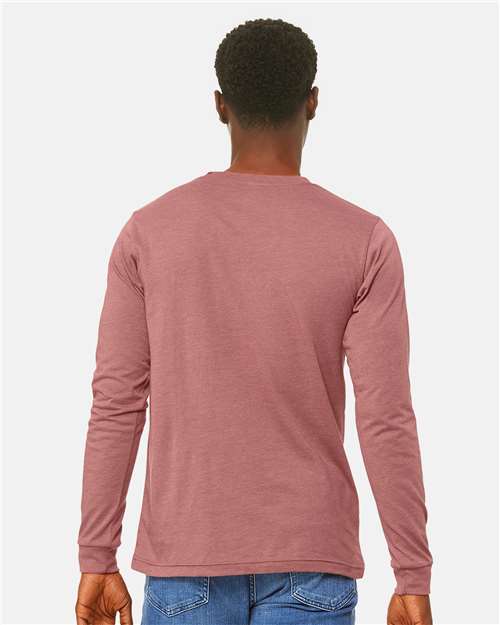 BELLA + CANVAS 3501CVC - Heather CVC Long Sleeve Tee - Heather Mauve