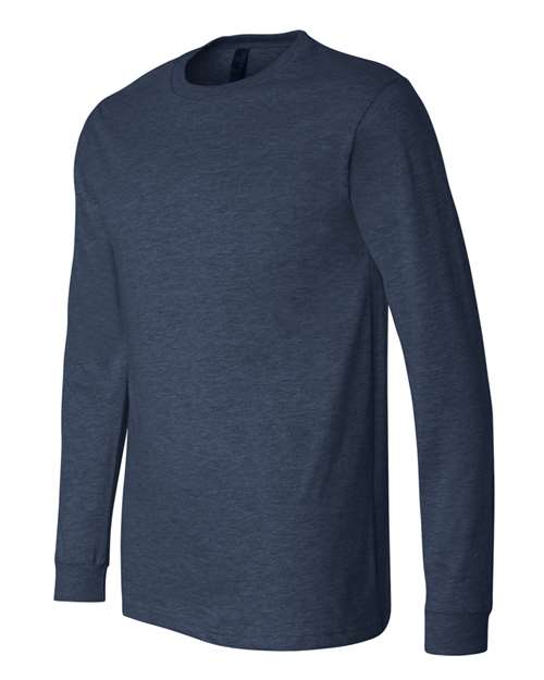 BELLA + CANVAS 3501CVC - Heather CVC Long Sleeve Tee - Heather Navy