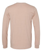 BELLA + CANVAS 3501CVC - Heather CVC Long Sleeve Tee - Heather Pink Gravel