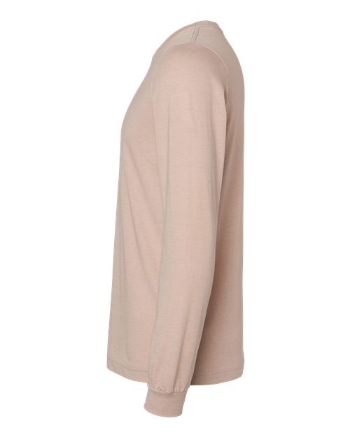 BELLA + CANVAS 3501CVC - Heather CVC Long Sleeve Tee - Heather Pink Gravel