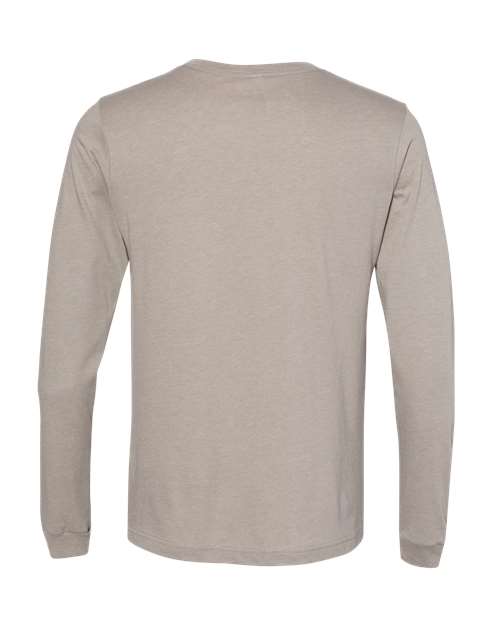 BELLA + CANVAS 3501CVC - Heather CVC Long Sleeve Tee - Heather Stone