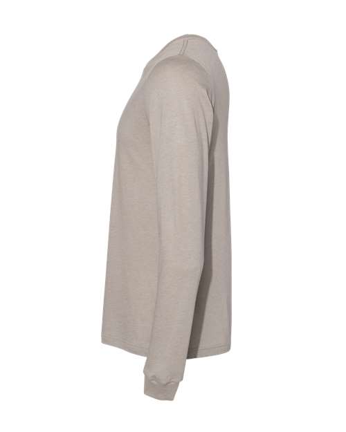 BELLA + CANVAS 3501CVC - Heather CVC Long Sleeve Tee - Heather Stone