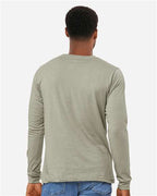 BELLA + CANVAS 3501CVC - Heather CVC Long Sleeve Tee - Heather Stone
