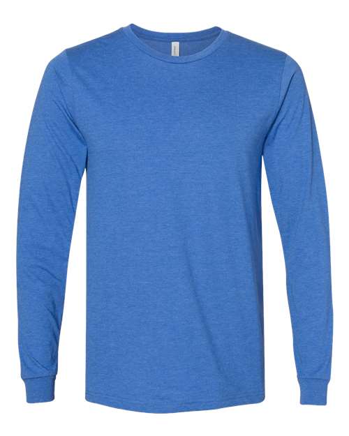 BELLA + CANVAS 3501CVC - Heather CVC Long Sleeve Tee - Heather True Royal
