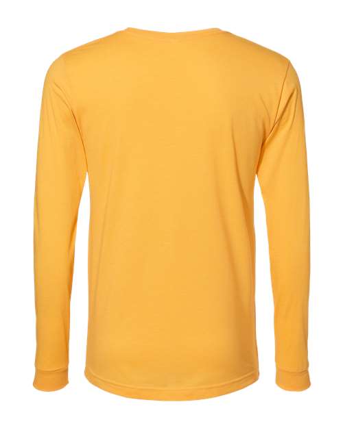 BELLA + CANVAS 3501CVC - Heather CVC Long Sleeve Tee - Heather Yellow Gold