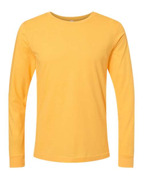 BELLA + CANVAS 3501CVC - Heather CVC Long Sleeve Tee - Heather Yellow Gold