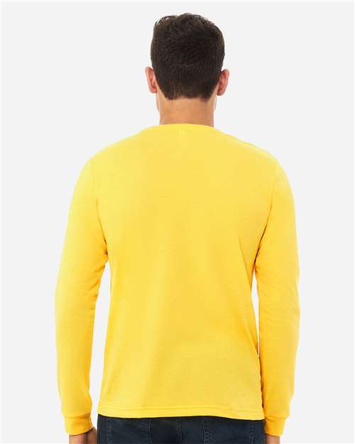 BELLA + CANVAS 3501CVC - Heather CVC Long Sleeve Tee - Heather Yellow Gold