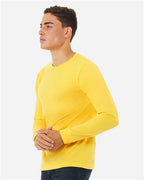 BELLA + CANVAS 3501CVC - Heather CVC Long Sleeve Tee - Heather Yellow Gold