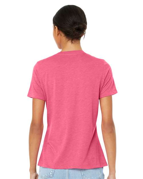 BELLA + CANVAS 6413 - Womens Relaxed Fit Triblend Tee - Charity Pink Triblend