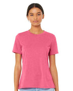 BELLA + CANVAS 6413 - Womens Relaxed Fit Triblend Tee - Charity Pink Triblend