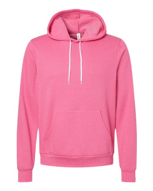 BELLA + CANVAS 3719 - Unisex Sponge Fleece Hoodie Sweatshirt - Heather Charity Pink