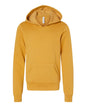 BELLA + CANVAS 3719Y - Youth Sponge Fleece Hoodie Sweatshirt - Heather Mustard