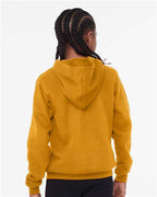 BELLA + CANVAS 3719Y - Youth Sponge Fleece Hoodie Sweatshirt - Heather Mustard