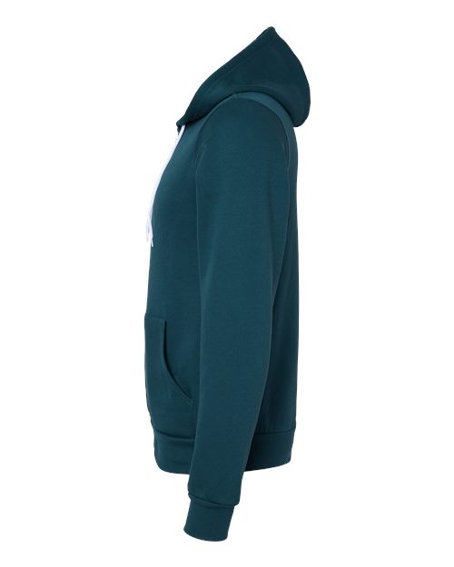 BELLA + CANVAS 3739 - Unisex Sponge Fleece Full-Zip Hoodie Sweatshirt - Atlantic