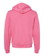 BELLA + CANVAS 3739 - Unisex Sponge Fleece Full-Zip Hoodie Sweatshirt - Heather Charity Pink
