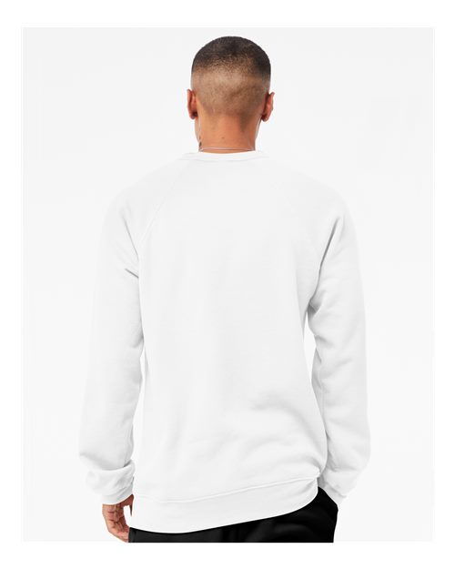BELLA + CANVAS 3901 - Unisex Sponge Fleece Raglan Crewneck Sweatshirt - White