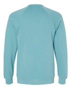 BELLA + CANVAS 3901 - Unisex Sponge Fleece Raglan Crewneck Sweatshirt - Heather Blue Lagoon