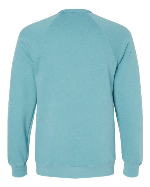 BELLA + CANVAS 3901 - Unisex Sponge Fleece Raglan Crewneck Sweatshirt - Heather Blue Lagoon