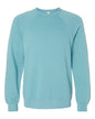 BELLA + CANVAS 3901 - Unisex Sponge Fleece Raglan Crewneck Sweatshirt - Heather Blue Lagoon