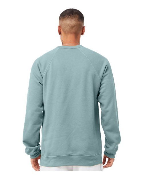 BELLA + CANVAS 3901 - Unisex Sponge Fleece Raglan Crewneck Sweatshirt - Heather Blue Lagoon