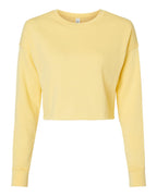 BELLA + CANVAS 7503 — Women's Crop Crewneck Sweatshirt — Yellow (flat)