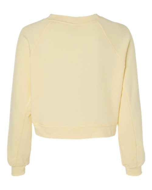 BELLA + CANVAS 7505 - Women's Crop Raglan Crewneck Sweatshirt
