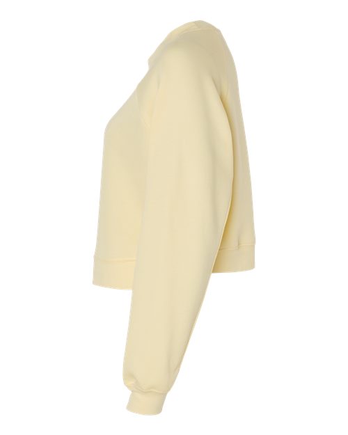 BELLA + CANVAS 7505 - Women's Crop Raglan Crewneck Sweatshirt - French Vanilla