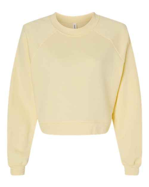 BELLA + CANVAS 7505 - Women's Crop Raglan Crewneck Sweatshirt