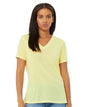 BELLA + CANVAS 6415 - Women's Relaxed Triblend V-Neck Tee - Pale Yellow Triblend