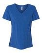 BELLA + CANVAS 6415 - Women's Relaxed Triblend V-Neck Tee - True Royal Triblend