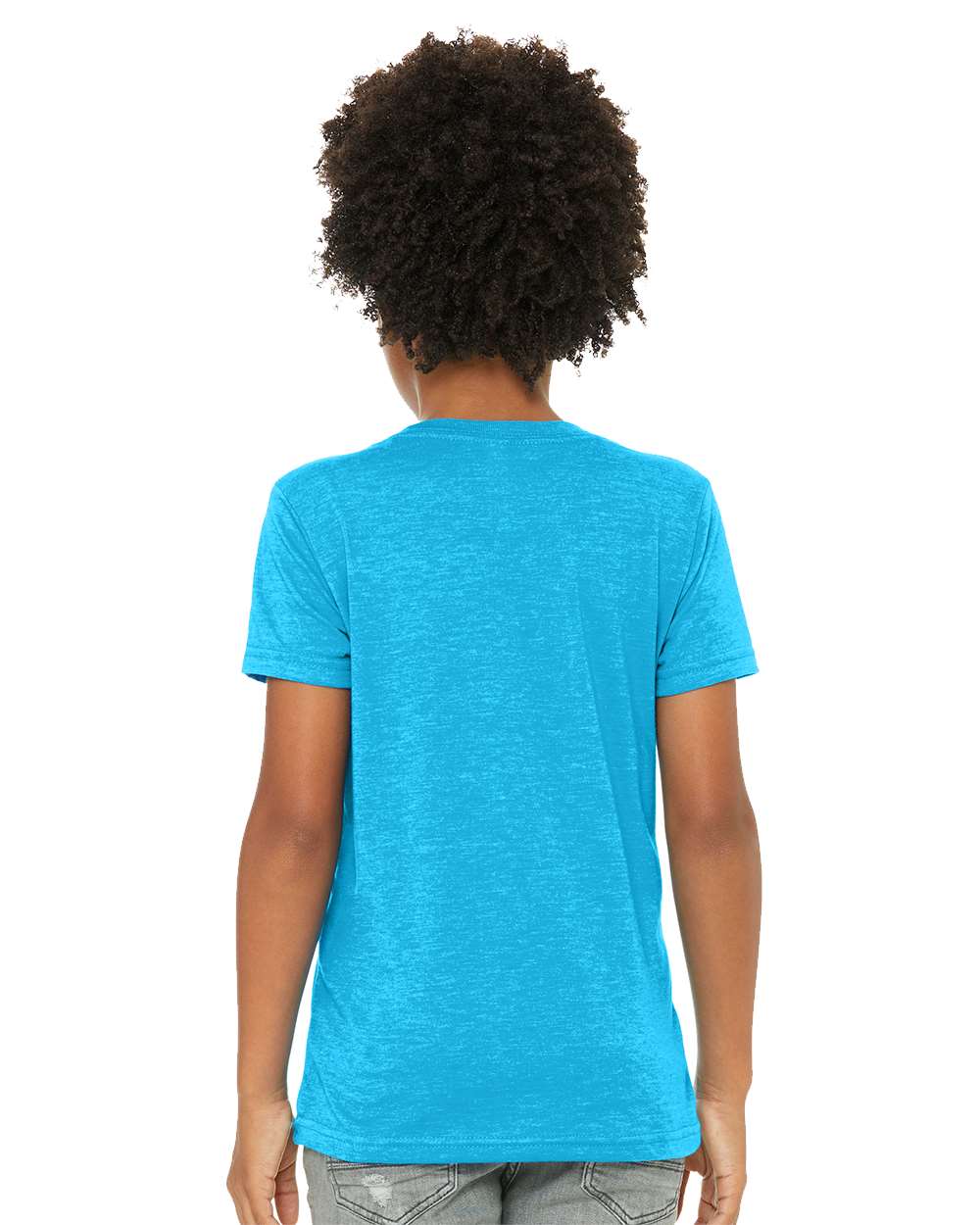 BELLA + CANVAS 3001YCVC - Youth CVC Jersey Tee - Neon Blue