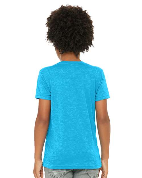 BELLA + CANVAS 3001YCVC - Youth CVC Jersey Tee - Neon Blue