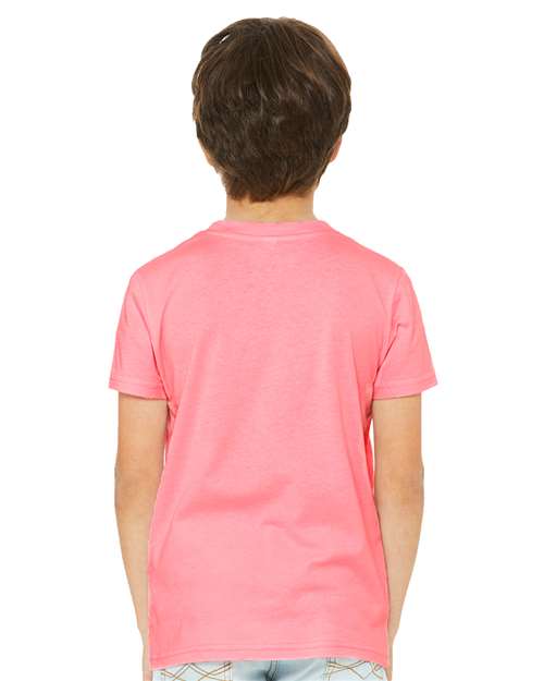 BELLA + CANVAS 3001YCVC - Youth CVC Jersey Tee - Neon Pink