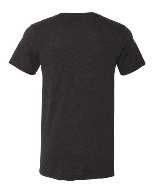 BELLA + CANVAS 3005CVC - Unisex Heather CVC V-Neck Tee - Black Heather