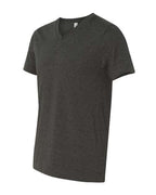 BELLA + CANVAS 3005CVC - Unisex Heather CVC V-Neck Tee - Dark Grey Heather