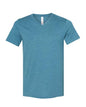 BELLA + CANVAS 3005CVC - Unisex Heather CVC V-Neck Tee - Heather Deep Teal