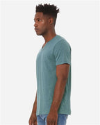 BELLA + CANVAS 3005CVC - Unisex Heather CVC V-Neck Tee - Heather Deep Teal
