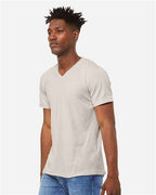 BELLA + CANVAS 3005CVC - Unisex Heather CVC V-Neck Tee - Heather Dust