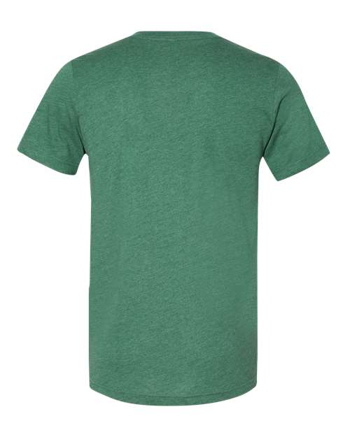 BELLA + CANVAS 3005CVC - Unisex Heather CVC V-Neck Tee - Heather Grass Green
