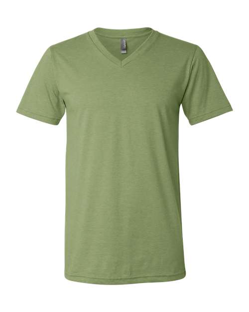 BELLA + CANVAS 3005CVC - Unisex Heather CVC V-Neck Tee - Heather Green